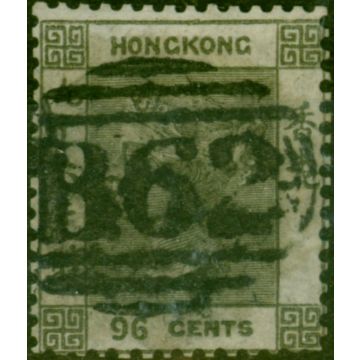 Hong Kong 1862 96c Brownish Grey SG7 Good Used (2)