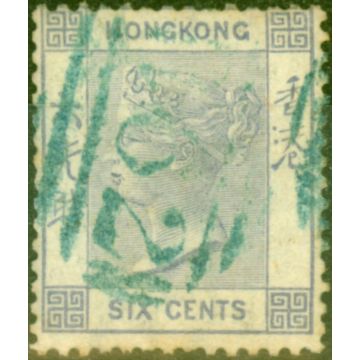 Hong Kong 1863 6c Lilac SG10 Good Used (2)