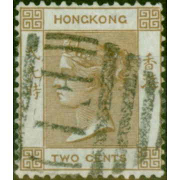 Hong Kong 1864 2c Brown SGZ313 F1 Cancel Fine Used 