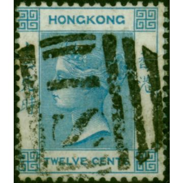 Hong Kong 1865 12c Pale Blue SG12a Fine Used
