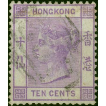 Hong Kong 1882 10c Dull Mauve SG36 Fine Used (3)