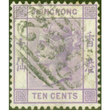 Hong Kong 1882 10c Dull Mauve SG36 Fine Used (2) 