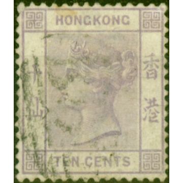 Hong Kong 1882 10c Dull Mauve SG36 Good Used 