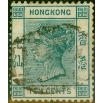 Hong Kong 1884 10c Deep Blue-Green SG37 Fine Used (3)