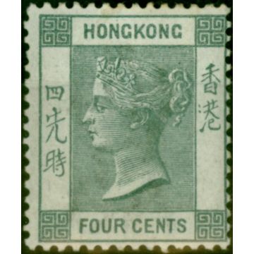Hong Kong 1896 4c Slate-Grey SG34 Fine MM