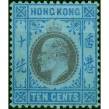 Hong Kong 1903 10c Purple & Blue-Blue SG67 Fine MM 