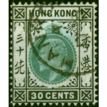 Hong Kong 1903 30c Dull Green & Black SG70 Fine Used