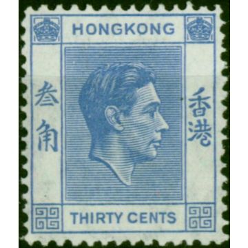 Hong Kong 1946 30c Blue SG152 Fine LMM 