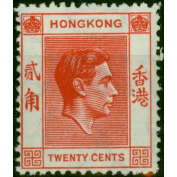 Hong Kong 1948 20c Scarlet-Vermilion SG148 Fine LMM 