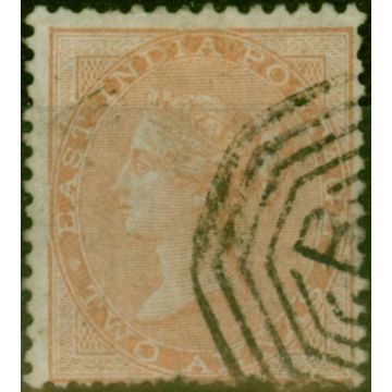 India 1859 2a Yellow-Buff SG42 Good Used