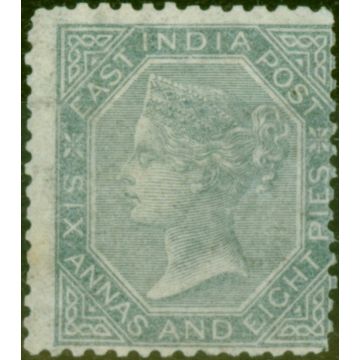 India 1867 6a 8p Slate SG72 Fine LMM