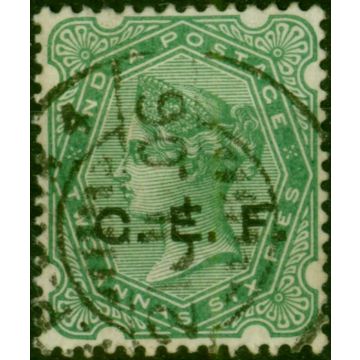 India C.E.F 1900 2a6p Green SGC5 Fine Used (5)