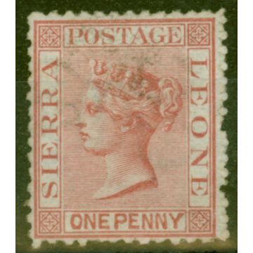 Sierra Leone 1872 1d Rose-Red SG7 Wmk Sideways V.F Very Lightly Mtd Mint 