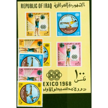 Iraq 1969 Mexico Olympics Set of 5 SG839-MS843 V.F MNH 