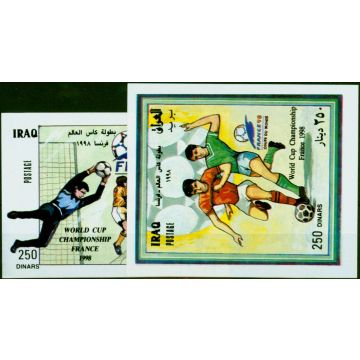 Iraq 1998 World Cup Set of 2 Mini Sheets SGMS2033 V.F MNH 