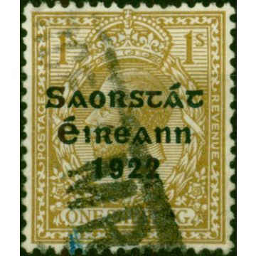Ireland 1922 1s Bistre-Brown SG63 Good Used 