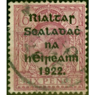 Ireland 1922 6d Reddish Purple SG14 Fine Used 