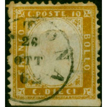 Italy 1862 10c Bistre SG1 Good Used 