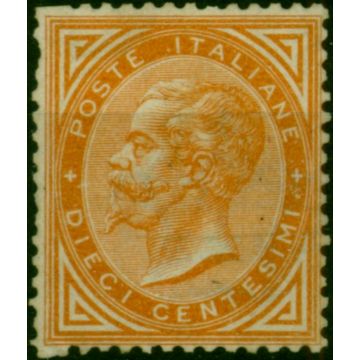Italy 1863 10c Orange-Buff SG11b D.L.R Good Unused Rare CV £3500 