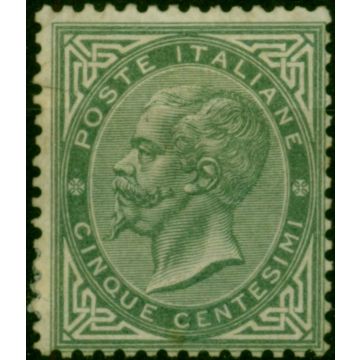 Italy 1863 5c Greenish Grey SG10 D.L.R Fine Unused CV £2000 