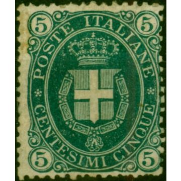 Italy 1889 5c Blue-Green SG38a Good MM 