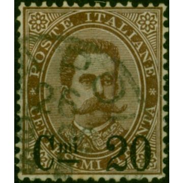 Italy 1890 20c on 30c Brown SG45 Fine Used 