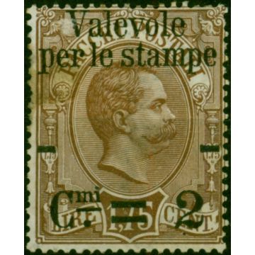 Italy 1890 Parcel Post 2c on 1L.75 Brown SG52 Good MM 
