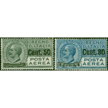 Italy 1927 Air Surcharge Set of 2 SG217-218 Good LMM 