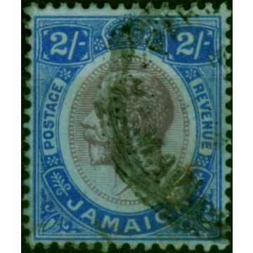 Jamaica 1919 2s Purple & Bright Blue-Blue SG66 Fine Used 