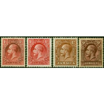 Jamaica 1929-32 Set of 4 SG108-110 Fine MNH