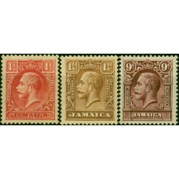 Jamaica 1929 Set of 3 SG108-110 Good MM
