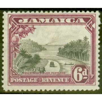 Jamaica 1932 6d Grey-Black & Purple SG113 Fine Mtd Mint 