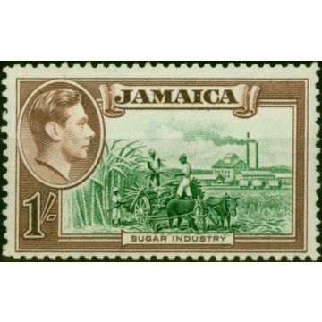 Jamaica 1938 1s Green & Purple-Brown SG130 V.F MNH 