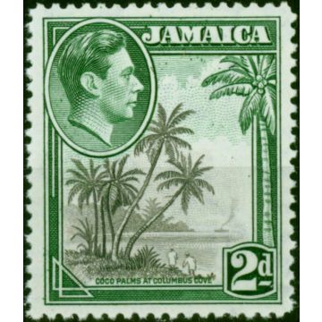 Jamaica 1938 2d Grey & Green SG124a 'Extra Branch' V.F MNH 