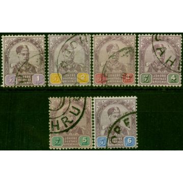 Johore 1891-94 Set of 6 to 6c SG21-26 Fine Used 