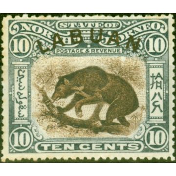 Labuan 1902 10c Brown & Slate-Lilac SG115 Fine Mtd Mint 