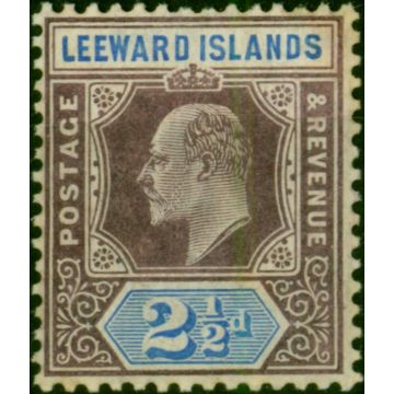 Leeward Islands 1906 2 1/2d Dull Purple & Ultramarine SG32 Fine MM