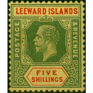 Leeward Islands 1915 5s on Lemon SG57b V.F & Fresh VLMM 