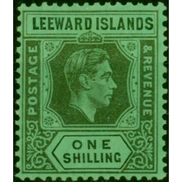 Leeward Islands 1938 1s Black-Emerald SG110 V.F MNH (3) 