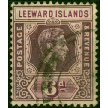 Leeward Islands 1938 6d Deep Dull Purple & Bright Purple SG109 Good Used 