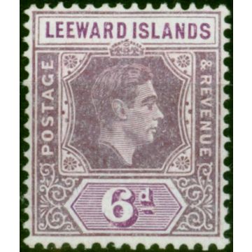 Leeward Islands 1942 6d Deep Dull Purple & Bright Purple SG109 Fine LMM 