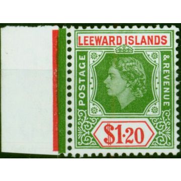 Leeward Islands 1954 $1.20 Yellow-Green & Rose-Red SG138 V.F MNH
