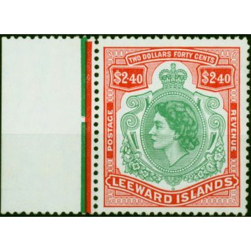 Leeward Islands 1954 $2.40 Bluish Green & Red SG139 Superb MNH 