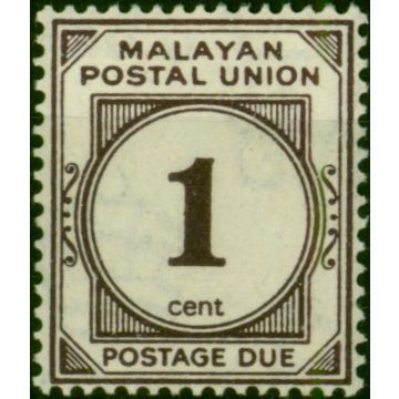 Malaya 1938 1c Slate-Purple SGD1 Fine LMM 
