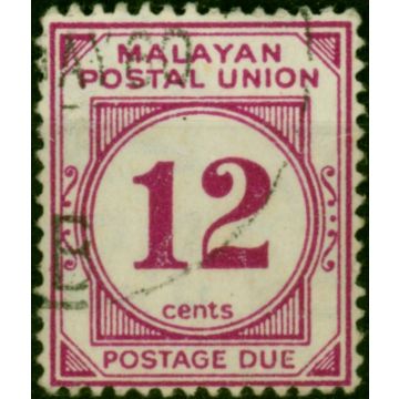 Malaya 1954 12c Bright Purple SGD20 Fine Used 
