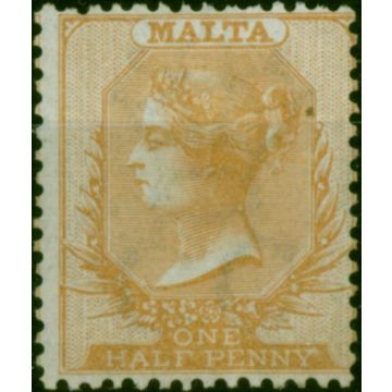 Malta 1863 1/2d Buff SG4 Fine MM (2)