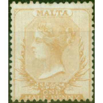 Malta 1863 1/2d Pale Buff SG3a Fine & Fresh Unused 