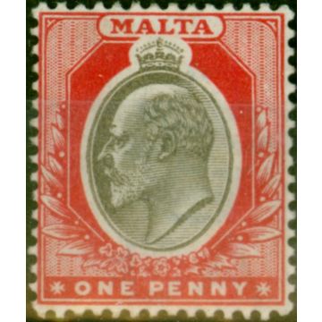 Malta 1903 1d Blackish Brown & Red SG39 Fine MM 