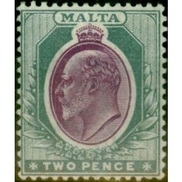 Malta 1903 2d Purple & Grey SG40 Fine MM 