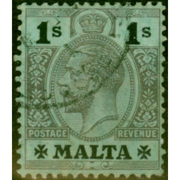 Malta 1914 1s White Back SG81 Fine Used